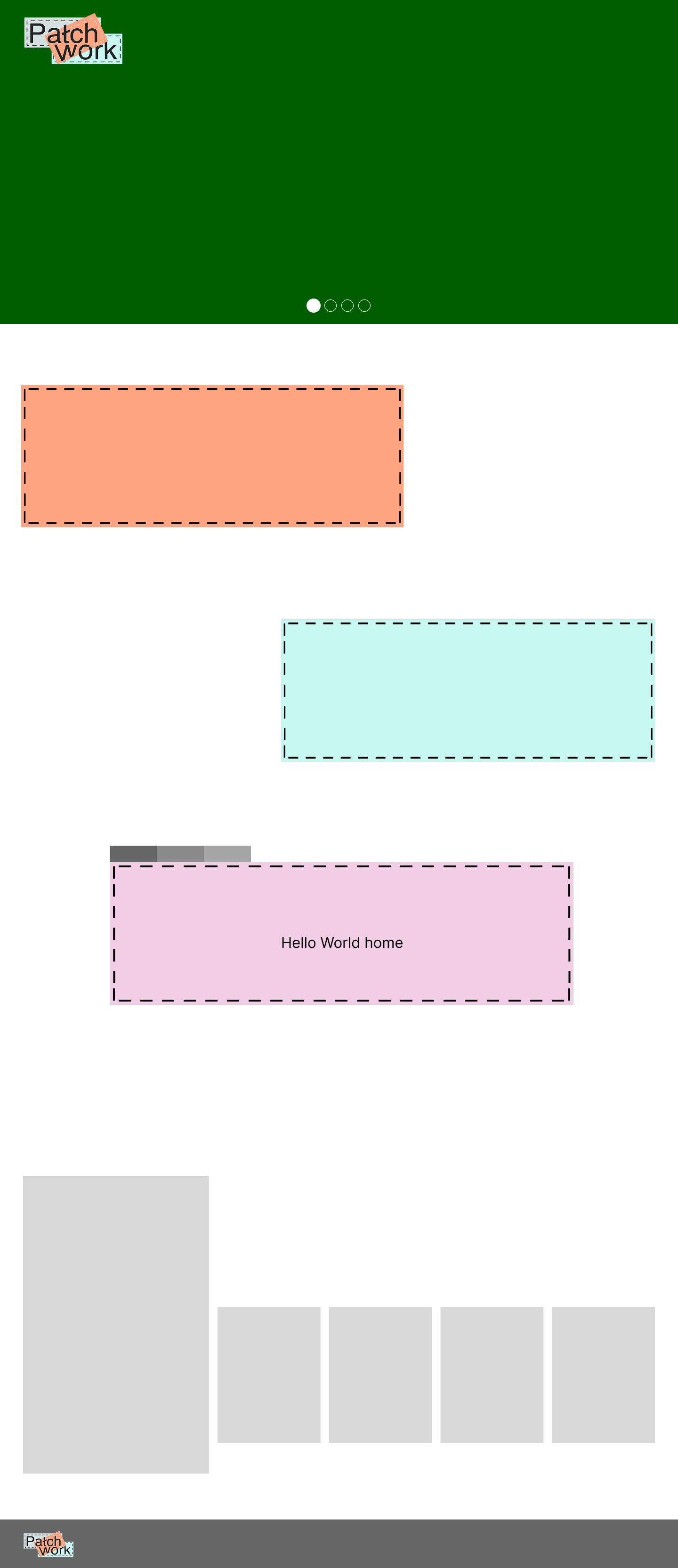 image of the website prototype